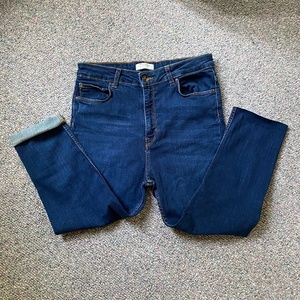 Zara Women Premium Denim Collection Cropped Jeans Sz 8